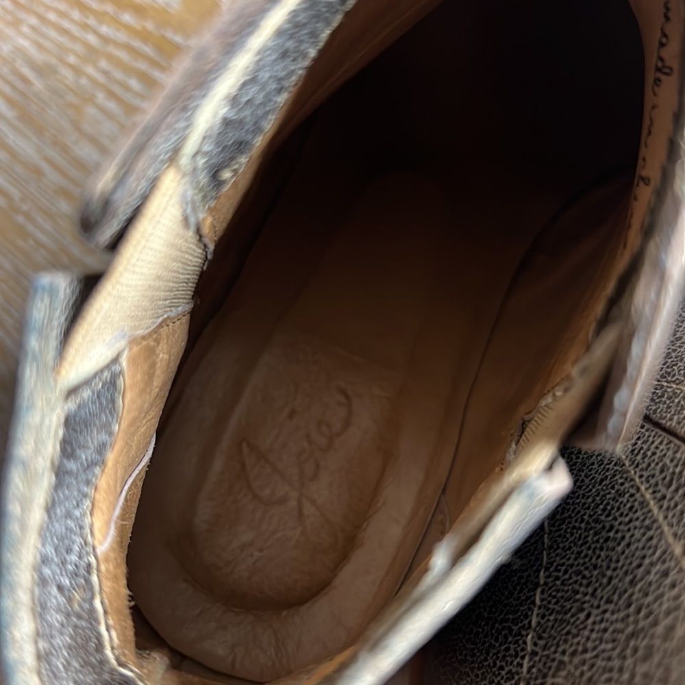JOIE Gold Leather Booties 36.5 - Picture 8 of 11